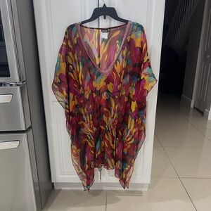 INGEAR Women's Swimsuit Cover up Beach Kaftan colorful pattern